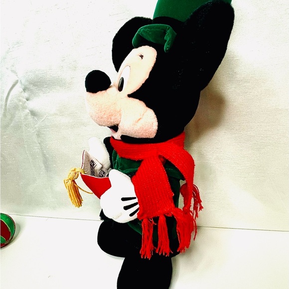 Disney Minnie & Mickey Mouse Winter Plush Carolers Standing @ 17”  Like New! - Picture 11 of 13